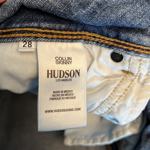 HUDSON COLLIN SKINNY BUTTON FLAP POCKETS MID RISE JEANS SIZE 28 - Picture 7 of 8